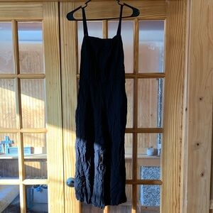 Women’s Old Navy Black Jack Straight Leg Cami Classic Ankle Crop Jumpsuit S
